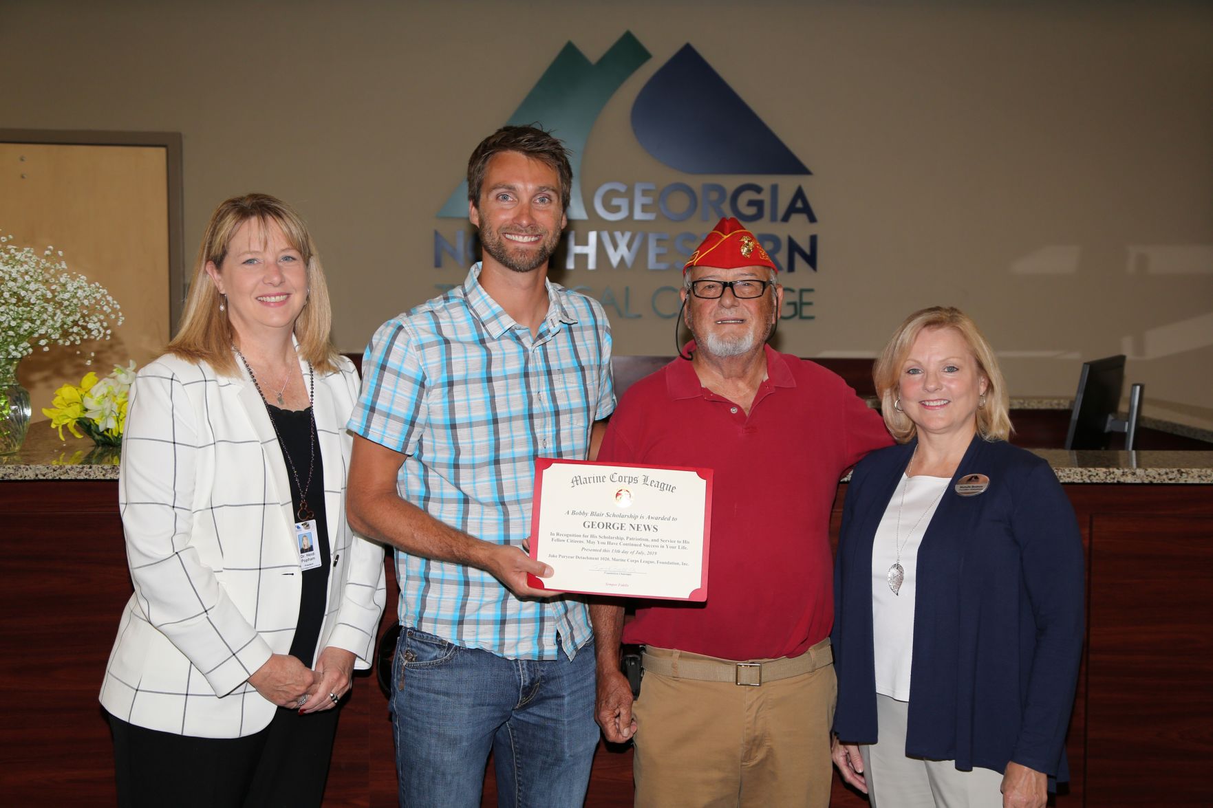 GNTC student receives grant from area Marine Corps League